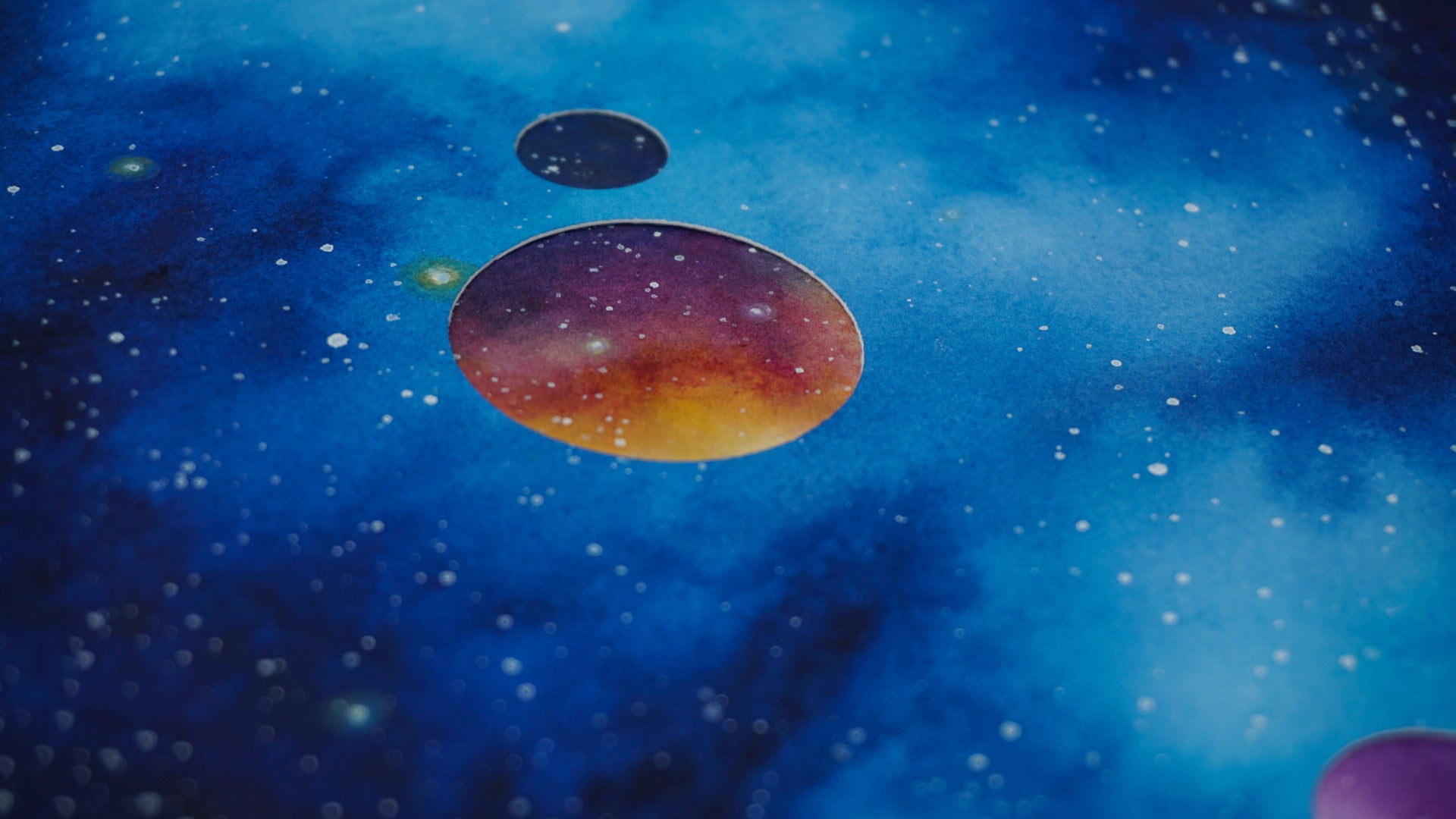 Holes - Original Art by Mindy Baumgartner for the Solo Show Play Space - Detail